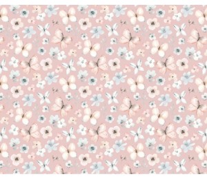 Popeline - Schmetterlinge rosa